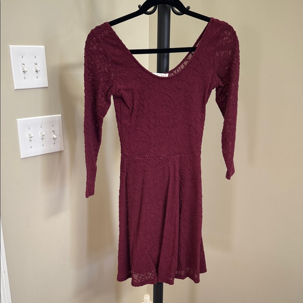 Abercrombie & Fitch Deep Red Lace Dress